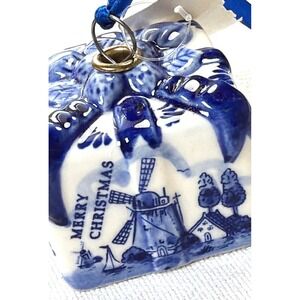 Delft Blue Ornament Blue White Vintage Windmill Gift Box 059081Cottage Core